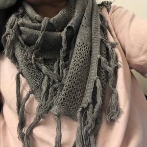 Aerie gray wrap scarf, pre-owned